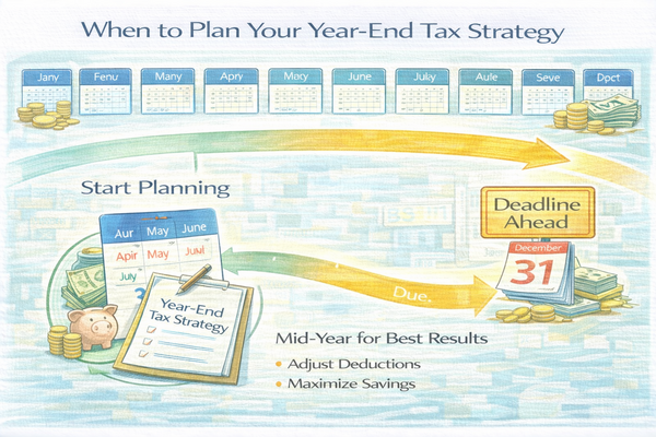 연말정산 전략은 언제 세워야 할까를 설명하는 연간 관리 흐름 이미지