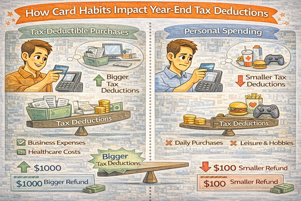 카드 사용이 세금에 미치는 영향과 연말정산 공제 구조 설명 이미지