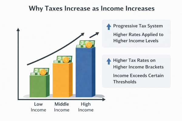 소득이 늘수록 세금이 커지는 이유 구조 설명 이미지