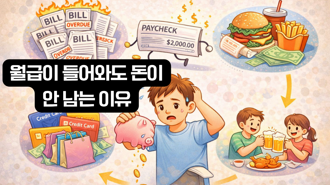 월급이 들어와도 돈이 안 남는 이유 이미지